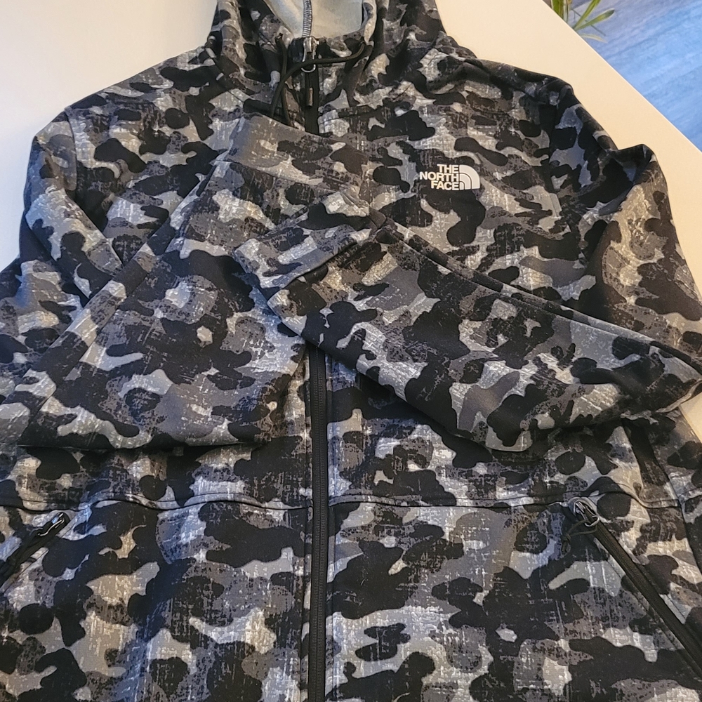 The North Face Black and Gray Camo Hoodie